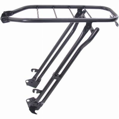 Rack de bagages Steco avec support de pliage de 28 pouces en acier noir