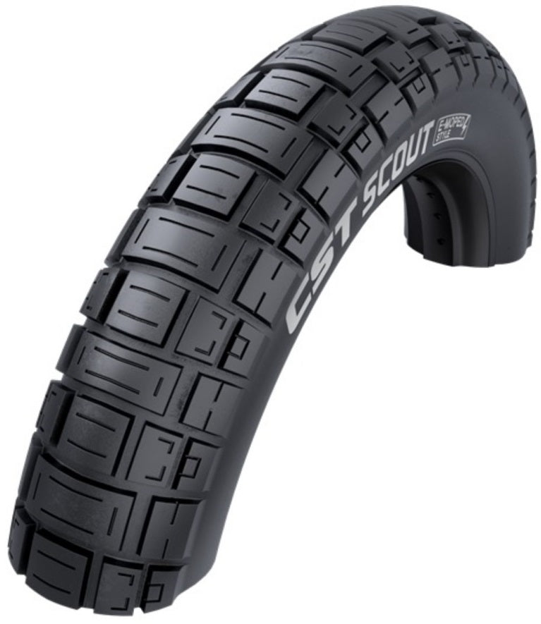 CST Pneu Fatbike Scout 20 x 4,00 100-406 mm schwaarz mat Reflexioun