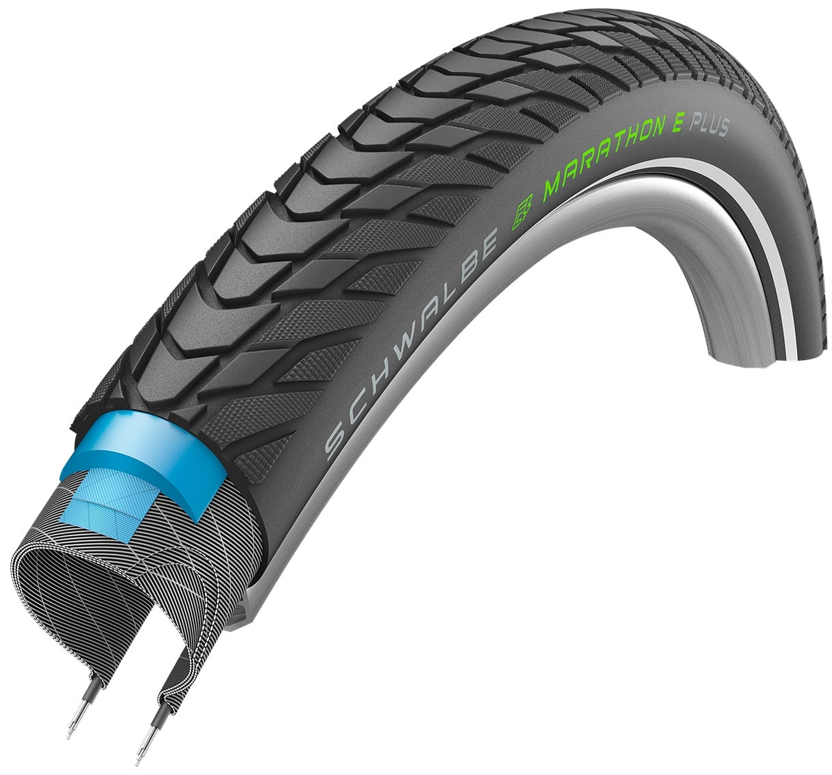 Schwalbe outer tire Marathon e-plus Performance Line 28 x 2.20 55-622 mm black with reflection