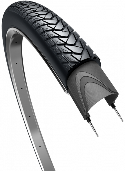 Edge Tire Traveler Basic 28 x 1,75 47-622 mm noir avec réflexion