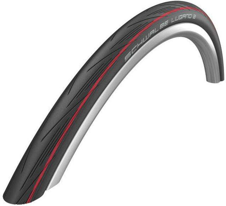 Schwalbe Reifen Lugano II Wire 28 x 1,00 (25-622) Schwarzrot