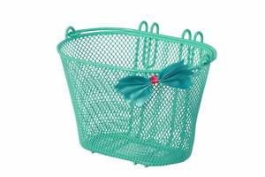 Basil Jasmin Bow -Te - Children's Bicycle Basket - First - Mint