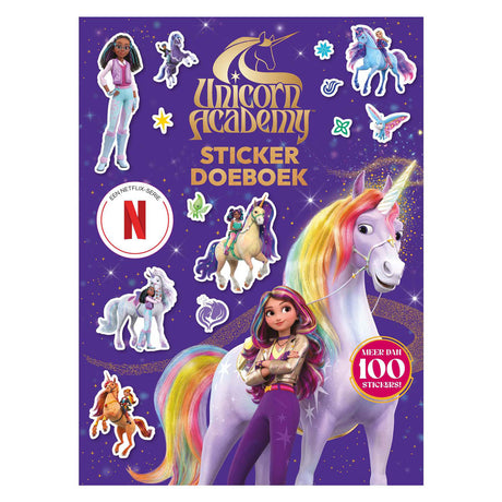 Cahier d'activités avec autocollants Big Balloon Unicorn Academy 4+