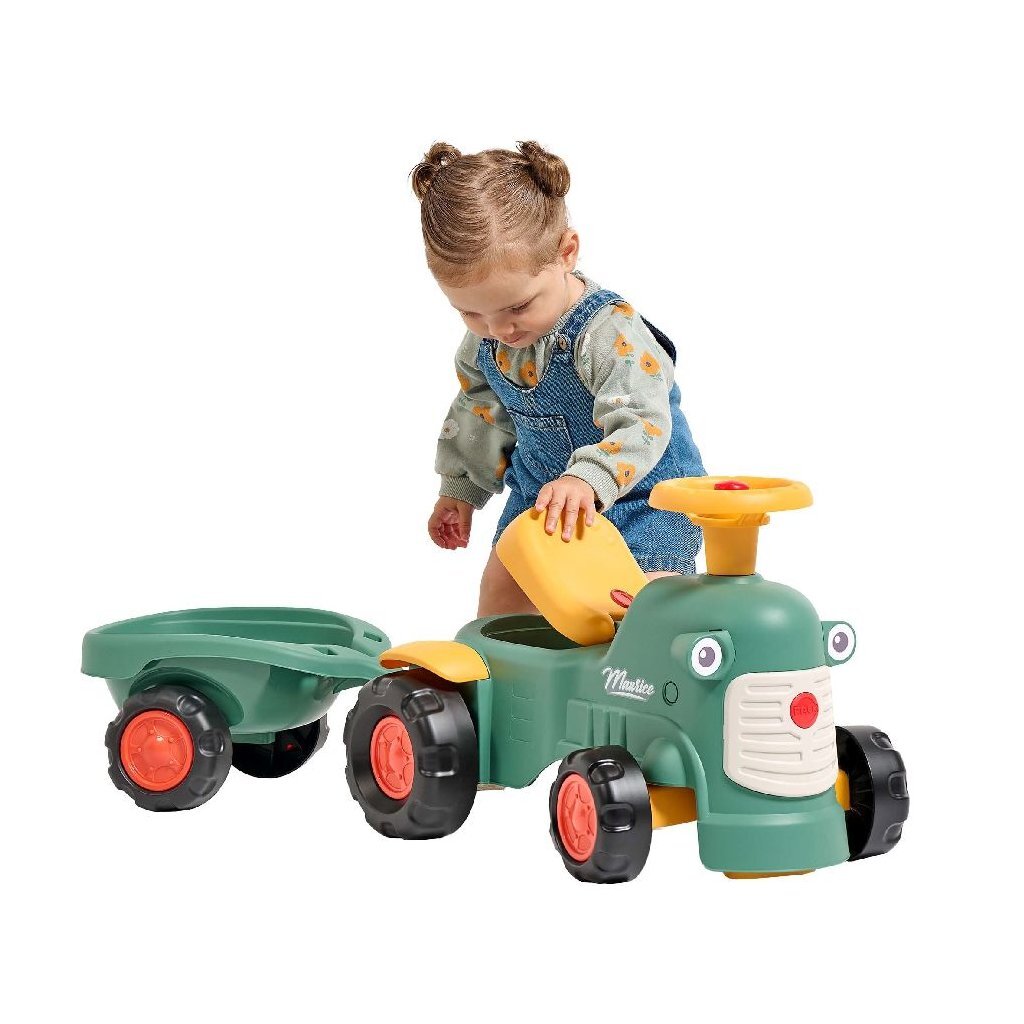 Falk Falk Maurice Walking Tractor Set Green Yellow