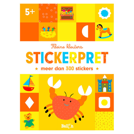 Autocollant de crabe pour petits tout-petits amusant 5+