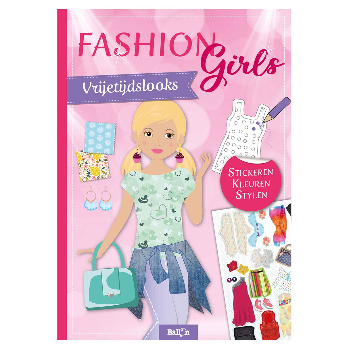 Autocollant d'éditeur standard et carnet de dessins fashion girls - looks loisirs