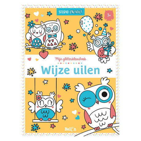 Gagne la Hollande, mon livre de coloriage à paillettes, hiboux sages