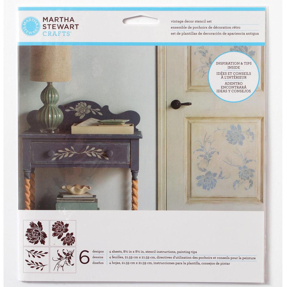 Martha Stewart • ensemble de pochoirs fleur