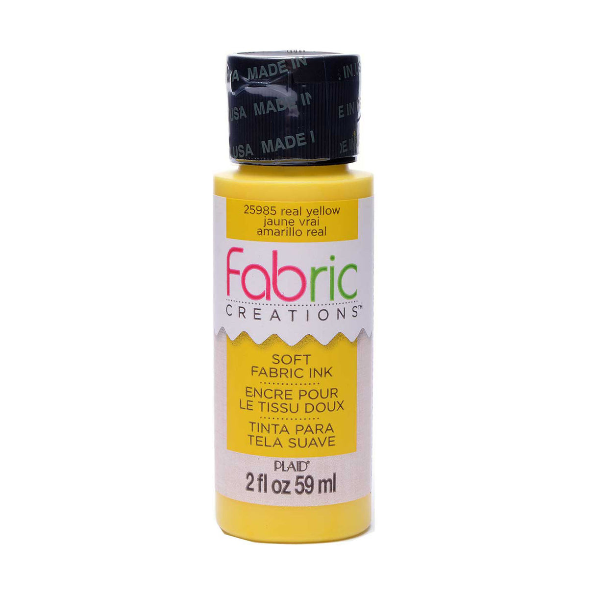 Créations tissus • encre textile douce 59ml jaune véritable