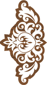Créations en tissu • bordure impression bloc 7,6x4,5cm baroque