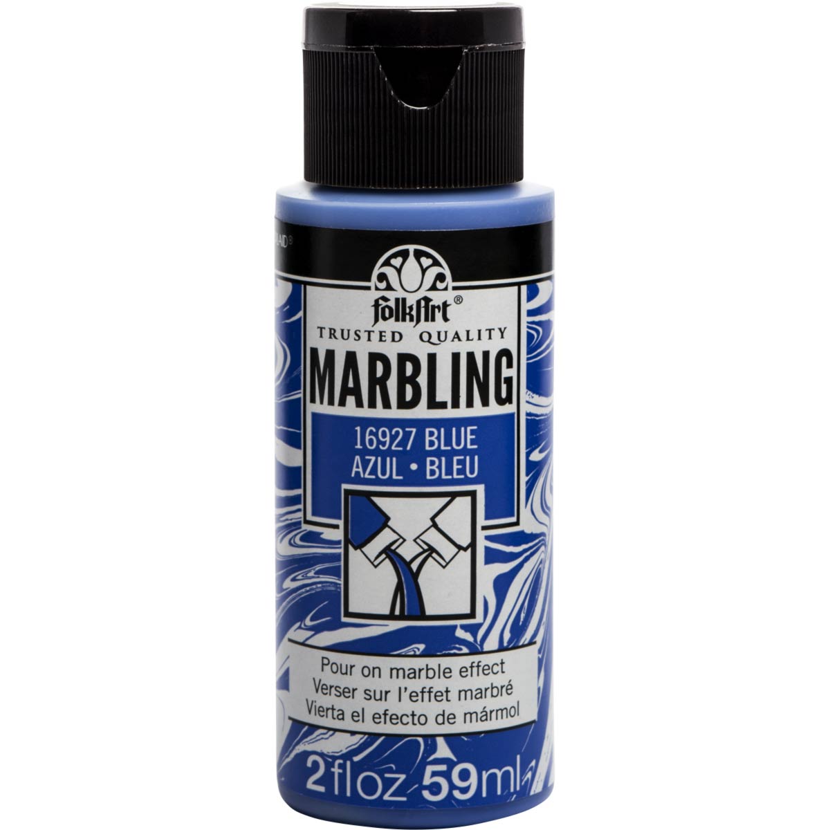 Folkart • peinture marbrée couleur 59ml bleu