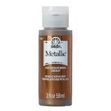 Folkart • peinture acrylique métallisée marron chocolat 59ml