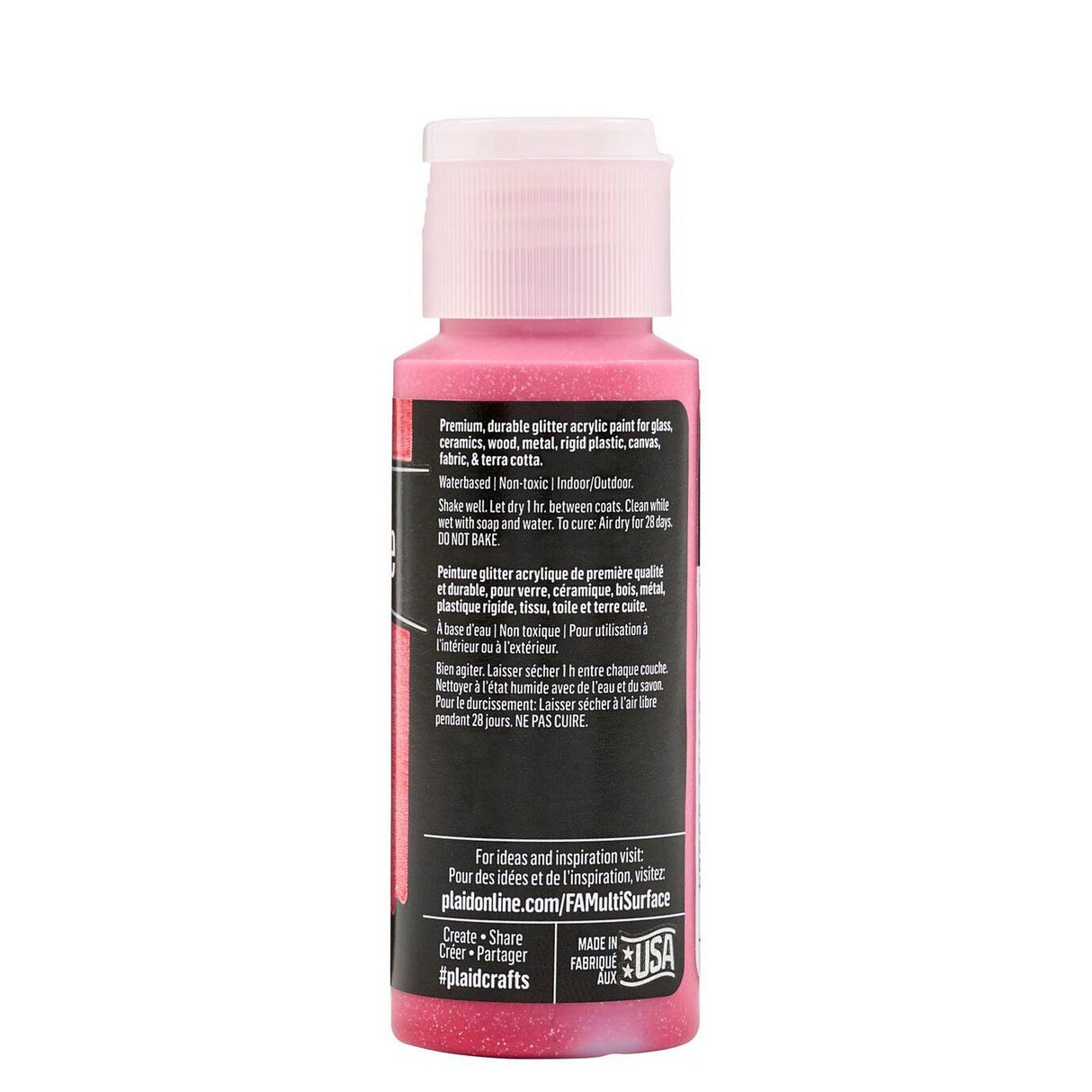 Folkart • paillettes multi-surfaces rouge feu 59ml