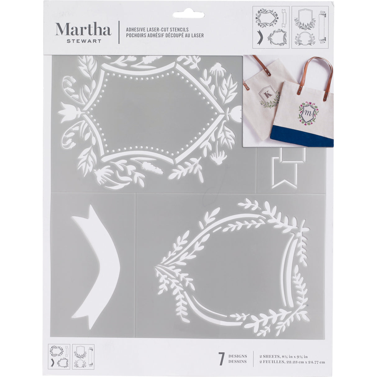 Martha Stewart • écusson pochoir autocollant 2 pièces