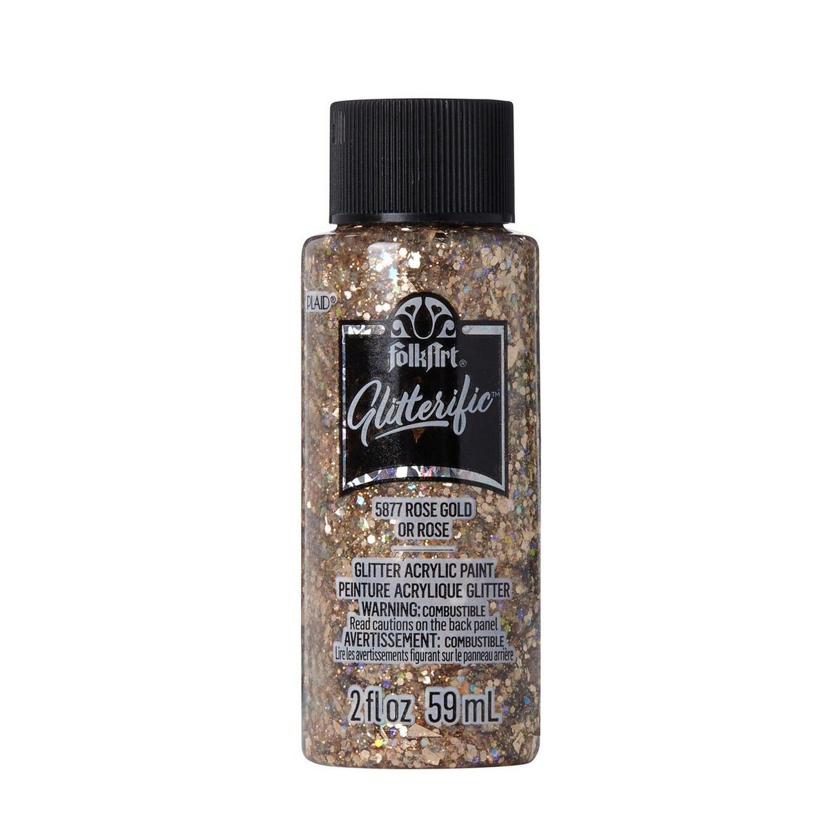 Folkart • couleurs scintillantes or rose 59ml