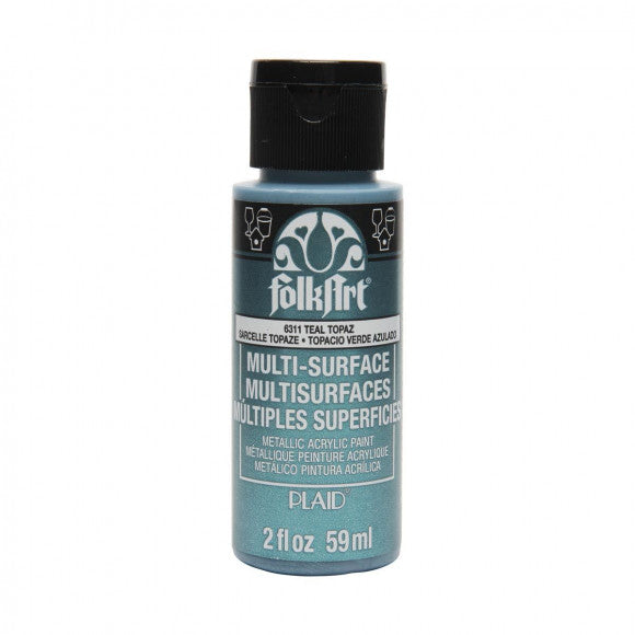 Folkart • topaze sarcelle métallique multi-surfaces 59 ml