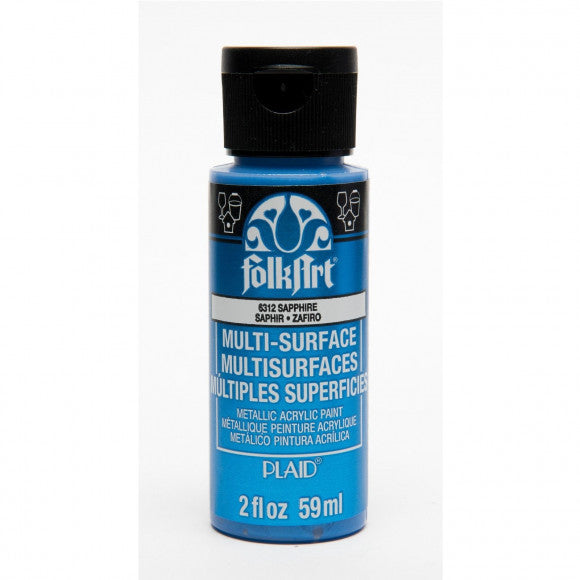 Folkart • saphir métallique multi-surfaces 59 ml