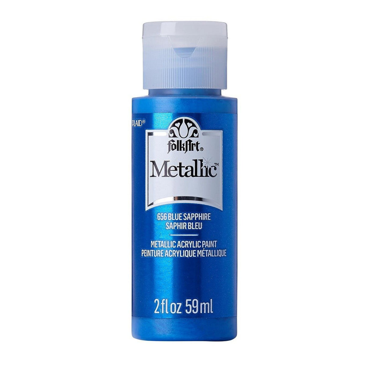 Folkart • peinture acrylique métallisée bleu saphir 59ml