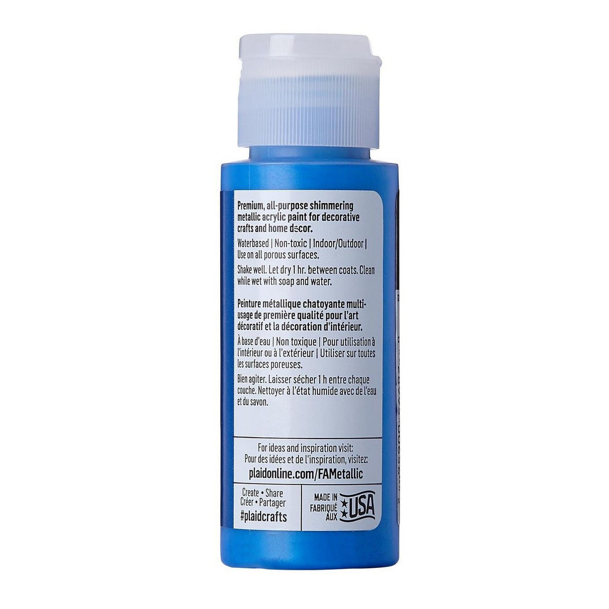 Folkart • peinture acrylique métallisée bleu saphir 59ml