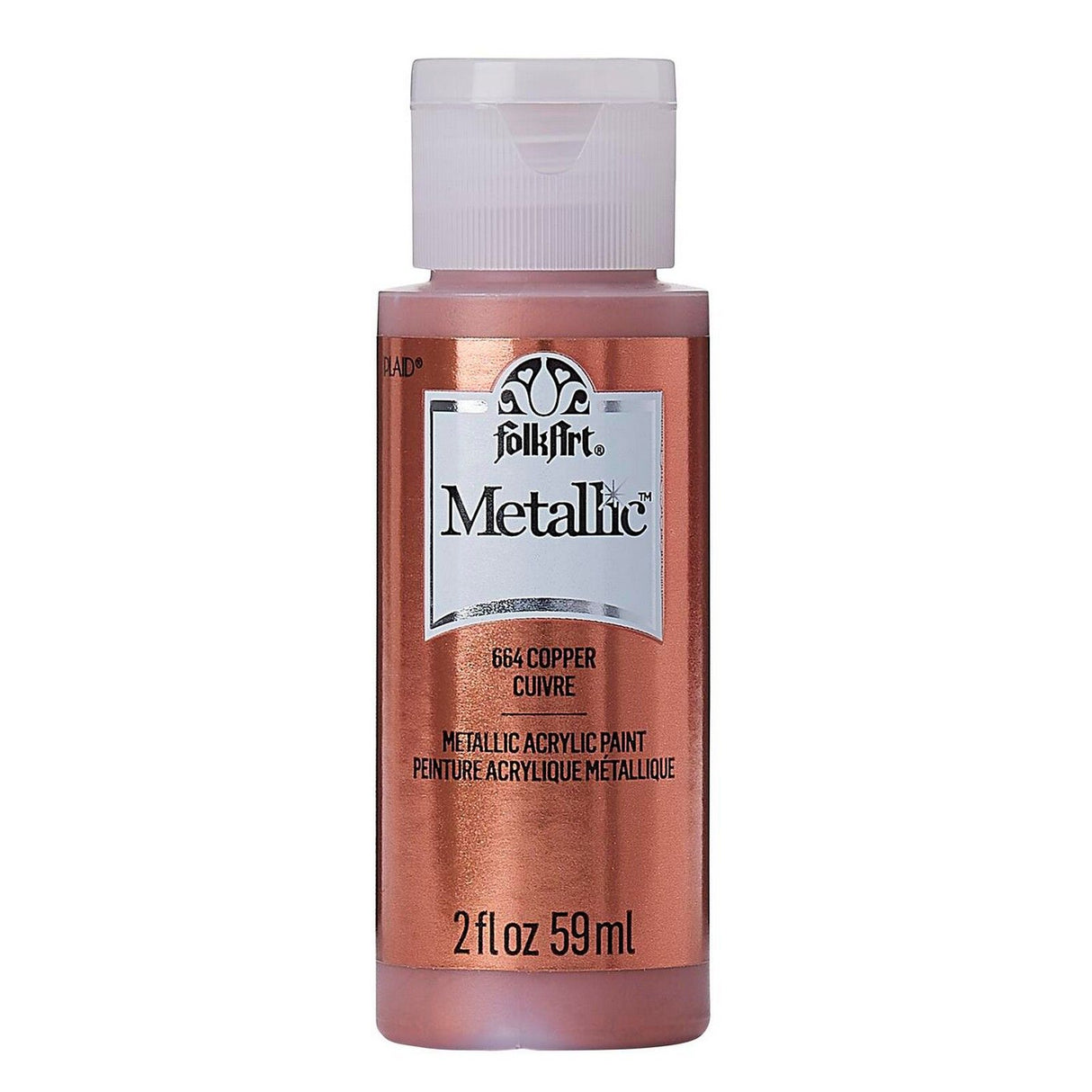 Folkart • peinture acrylique métallisée cuivre 59ml