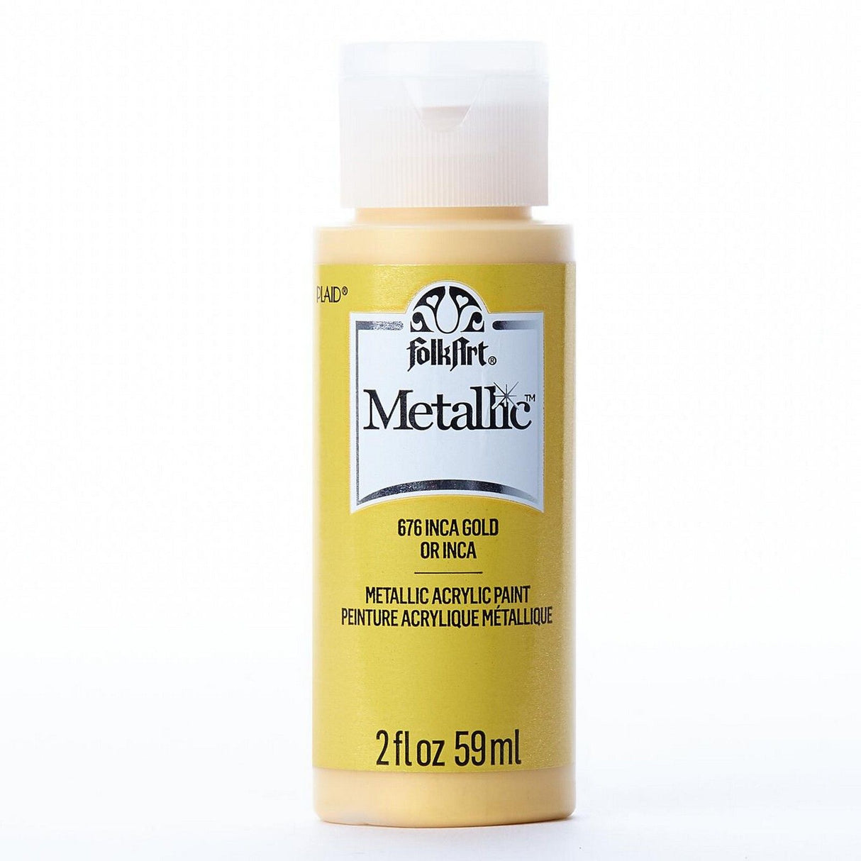 Folkart • peinture acrylique métallisée or inca 59ml