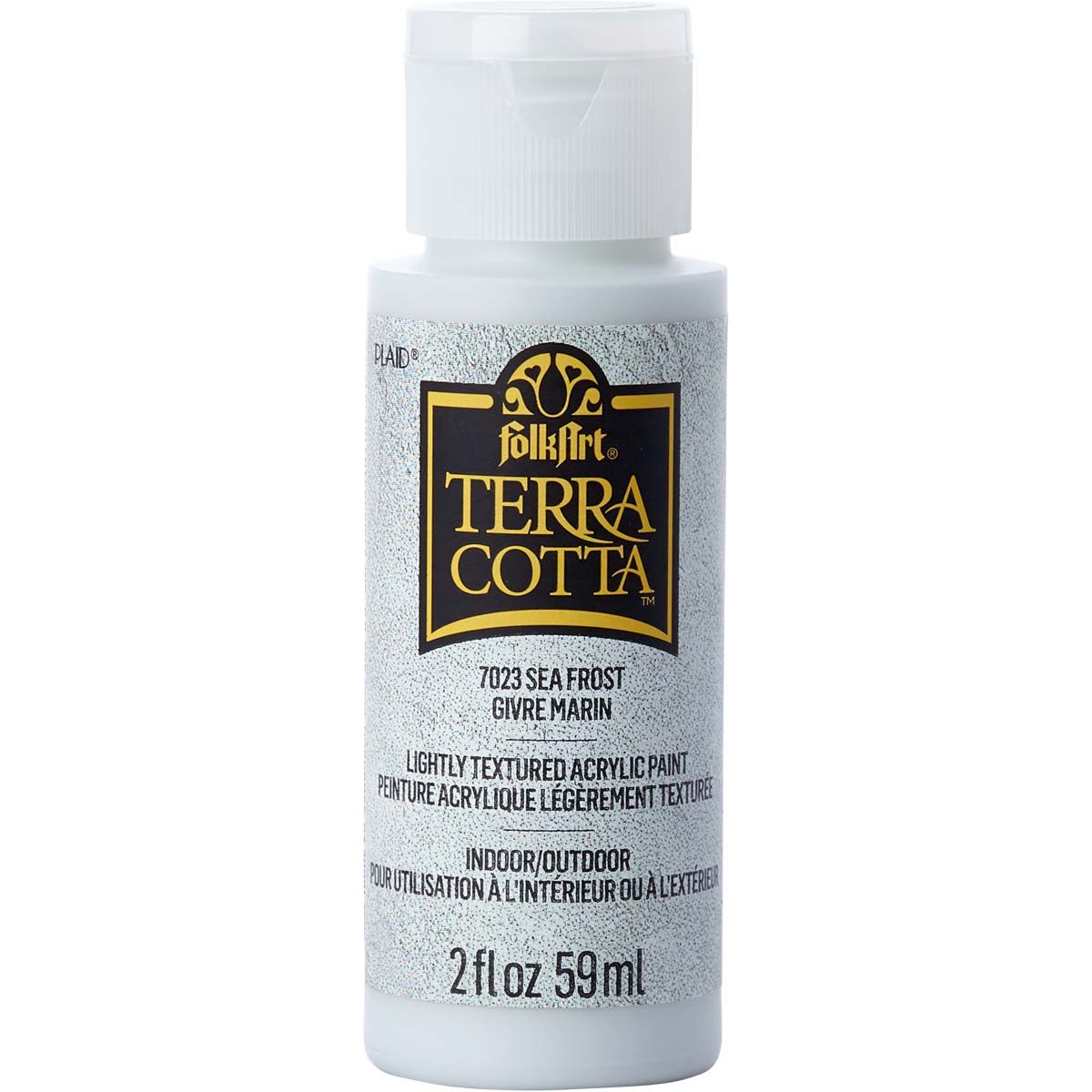 Folkart • peinture acrylique texturée terre cuite 59 ml givre marin