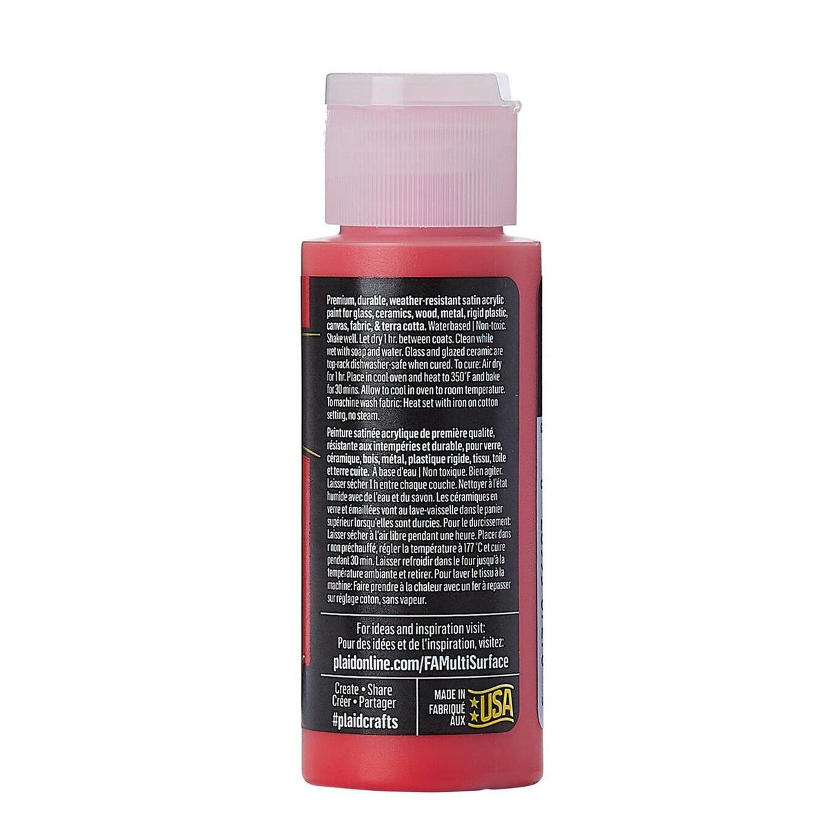 Folkart • rouge à lèvres satiné multi-surfaces rouge 59ml