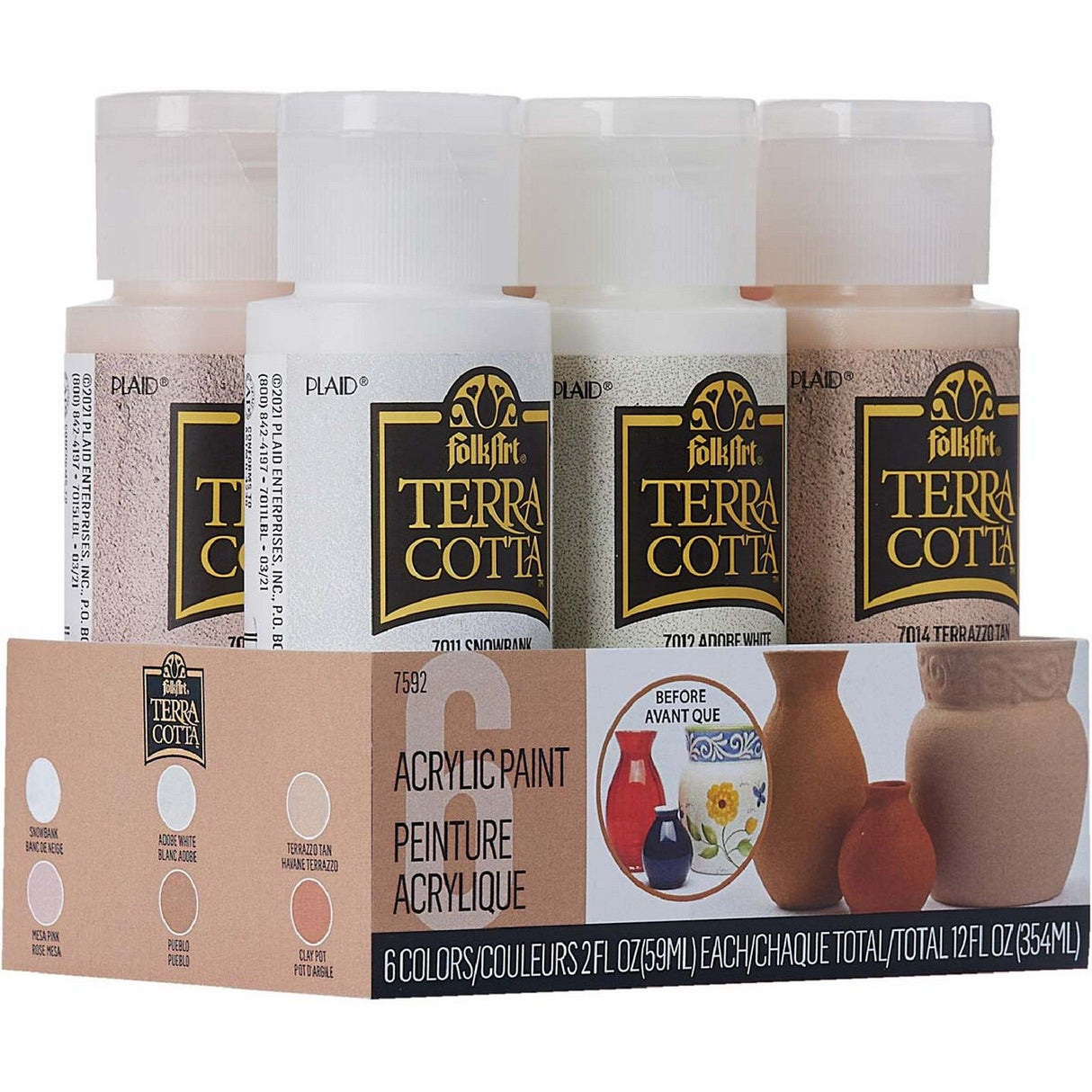 Folkart • sets de peinture terre cuite toscane 6x