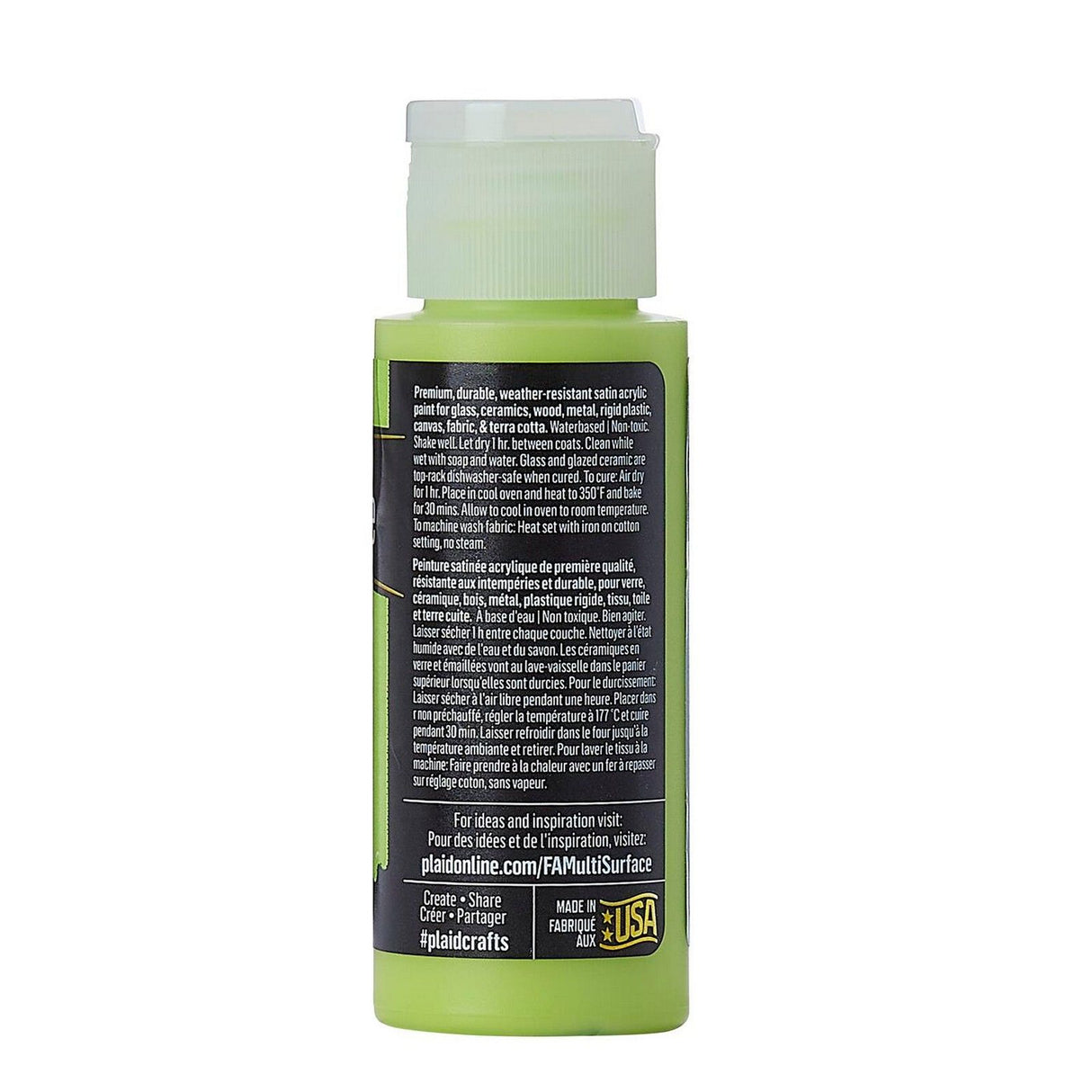 Folkart • vert joyeux satiné multi-surfaces 59ml