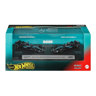 Hotwheels premium formule 1 lot de 2 voitures - amg petronas formule 1 équipe russell et antonelli