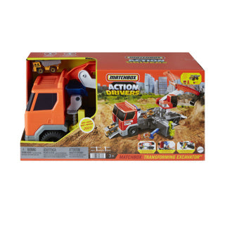 Pilotes d'action Matchbox - pelle transformable - véhicule jouet