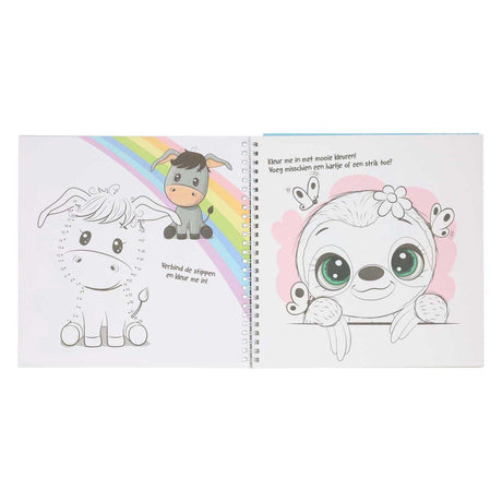 Mondikaart autocollant et modèle livre J'aime les animaux