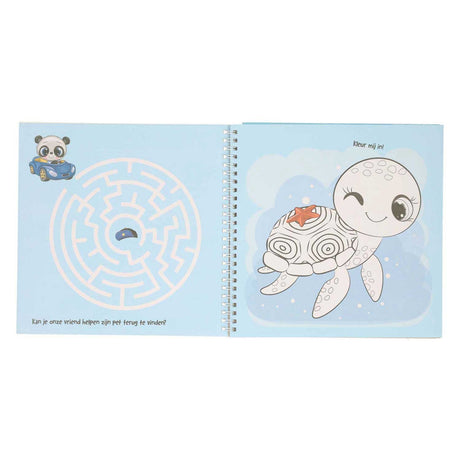 Mondikaart autocollant et modèle livre J'aime les animaux