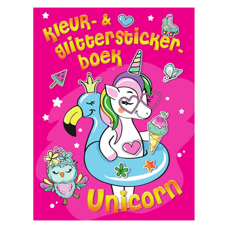 Mondikaart livre de coloriage à paillettes licorne