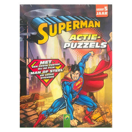 Mondikaarts superman puzzles de lettres d'action, livre d'activités labyrinthes