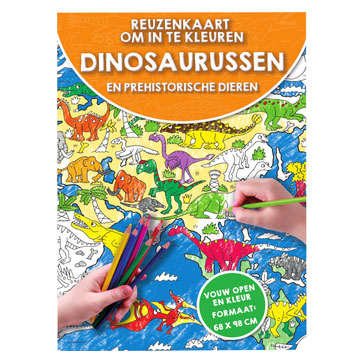 Oral Kaarte Riese Kaart fir Dinosaurier ze faarwen