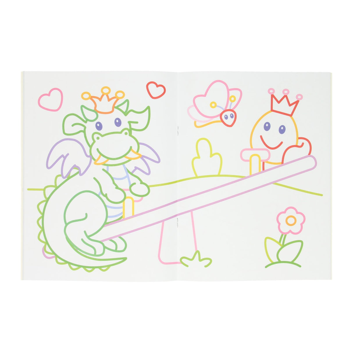 Mondaarten Dikke Ligne Colorbook Color - Dragon