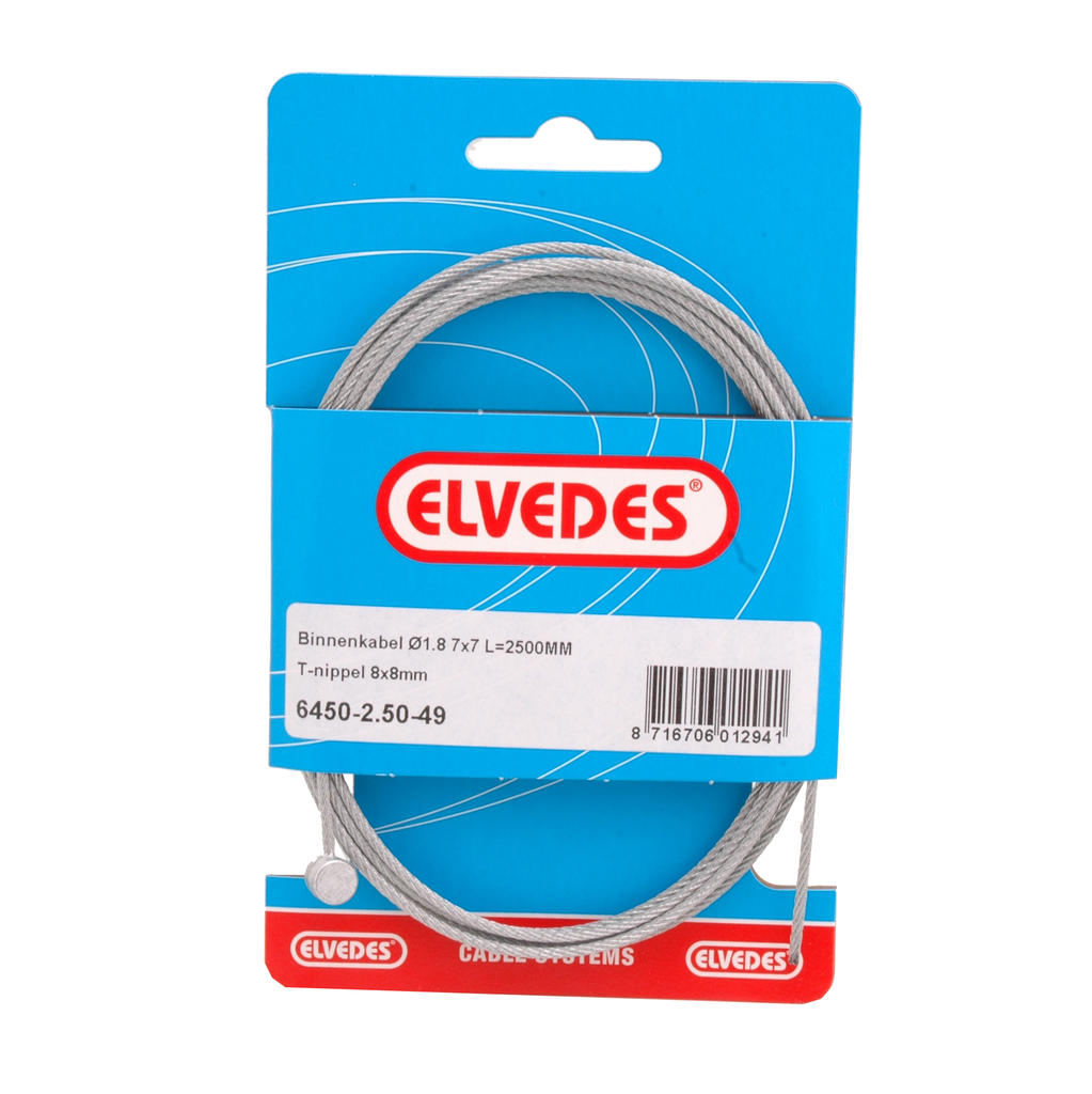 Brzdový kabel ELVEDES v rámci nerezové oceli Ton 8x8 49-vodidlo (6450-49)