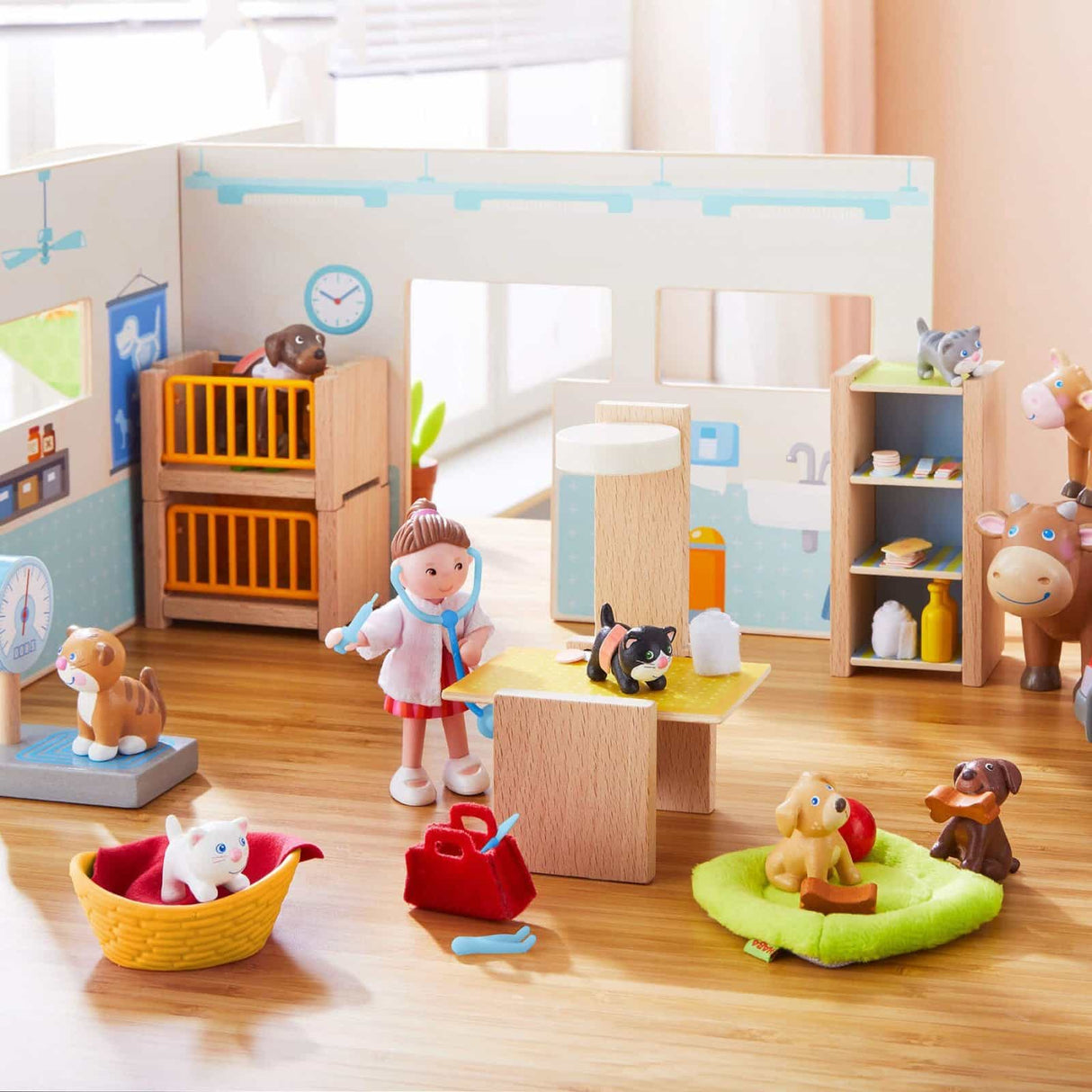 Haba petits amis de la clinique vétérinaire avec figurines de jeu