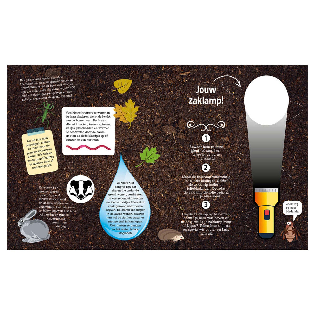 Les éditeurs de lanternes creusent sous terre + lampe de poche en carton