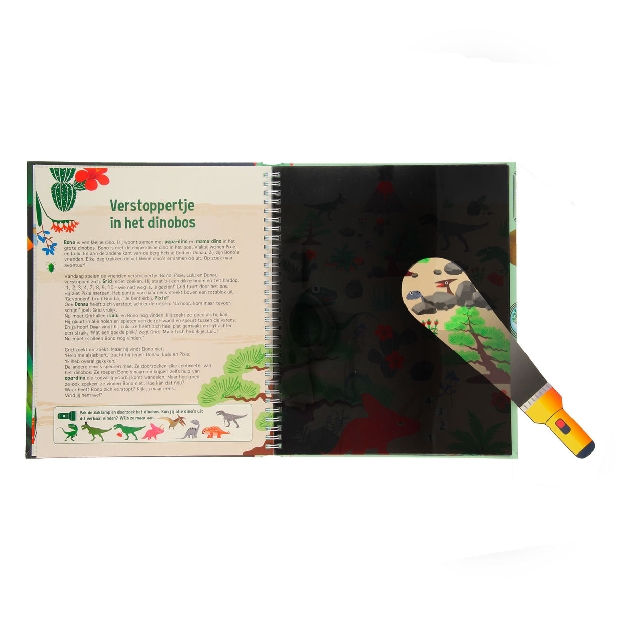 Explorer la forêt de dinosaures + lampe de poche en carton