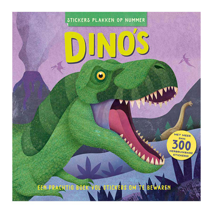 Autocollant de livre par numéro de dinosaures | 2 pièces