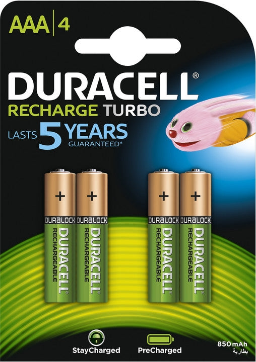 Duracell Battery Rechargeable AAA HR03 NIMH 1.2V 750 MAH (4 pieces)