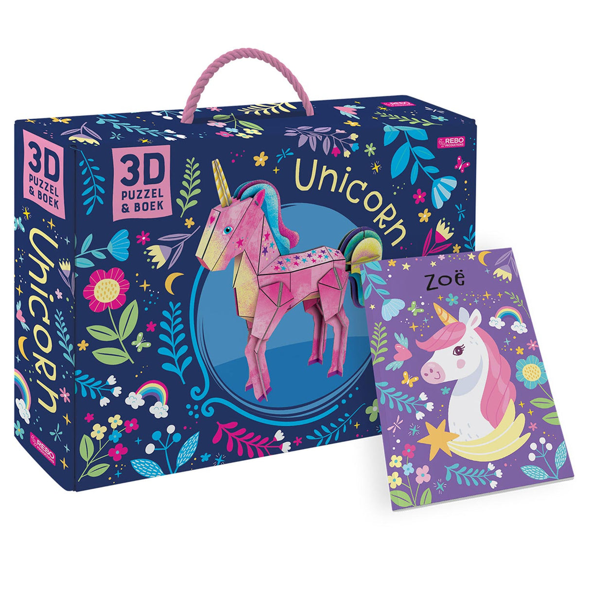 Livre des éditeurs Rebo + licorne modèle 3D - 47 pcs.