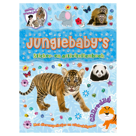 Rebo éditeurs animaux amis - autocollants et livre d'activités pour bébés de la jungle
