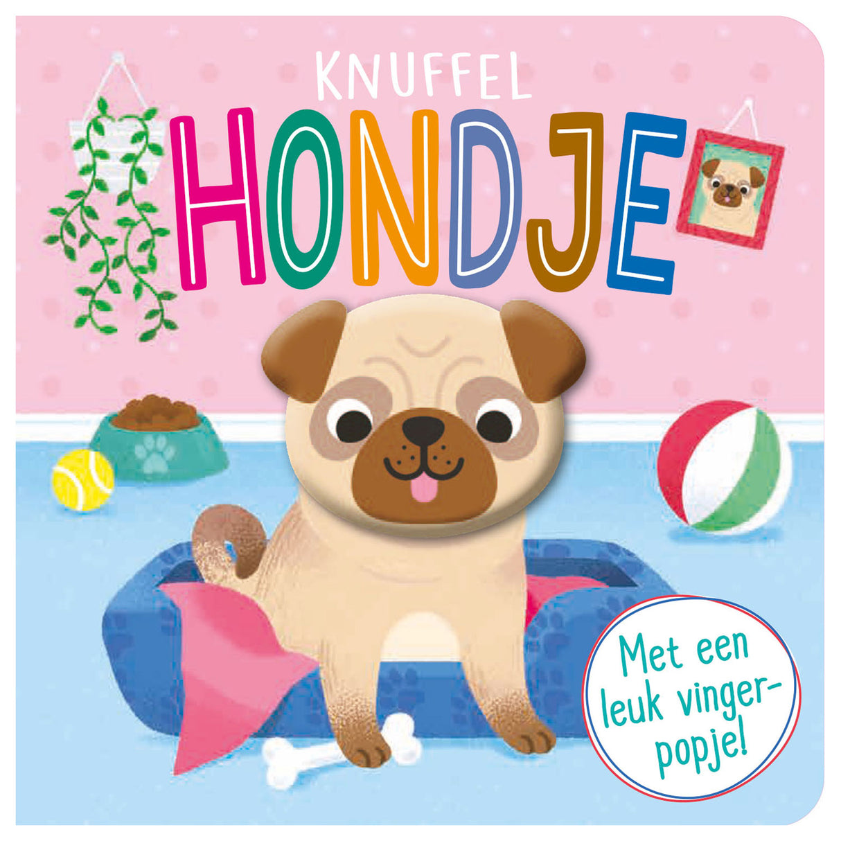 Livre de marionnettes à doigt - chien en peluche
