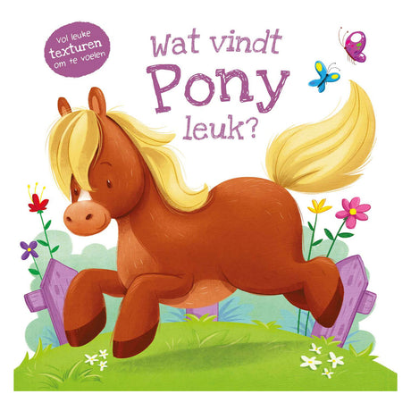 Livre tactile des éditeurs Rebo - qu'est-ce que le poney aime ?