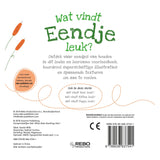 Livre tactile des éditeurs Rebo - qu'est-ce que le canard aime ?