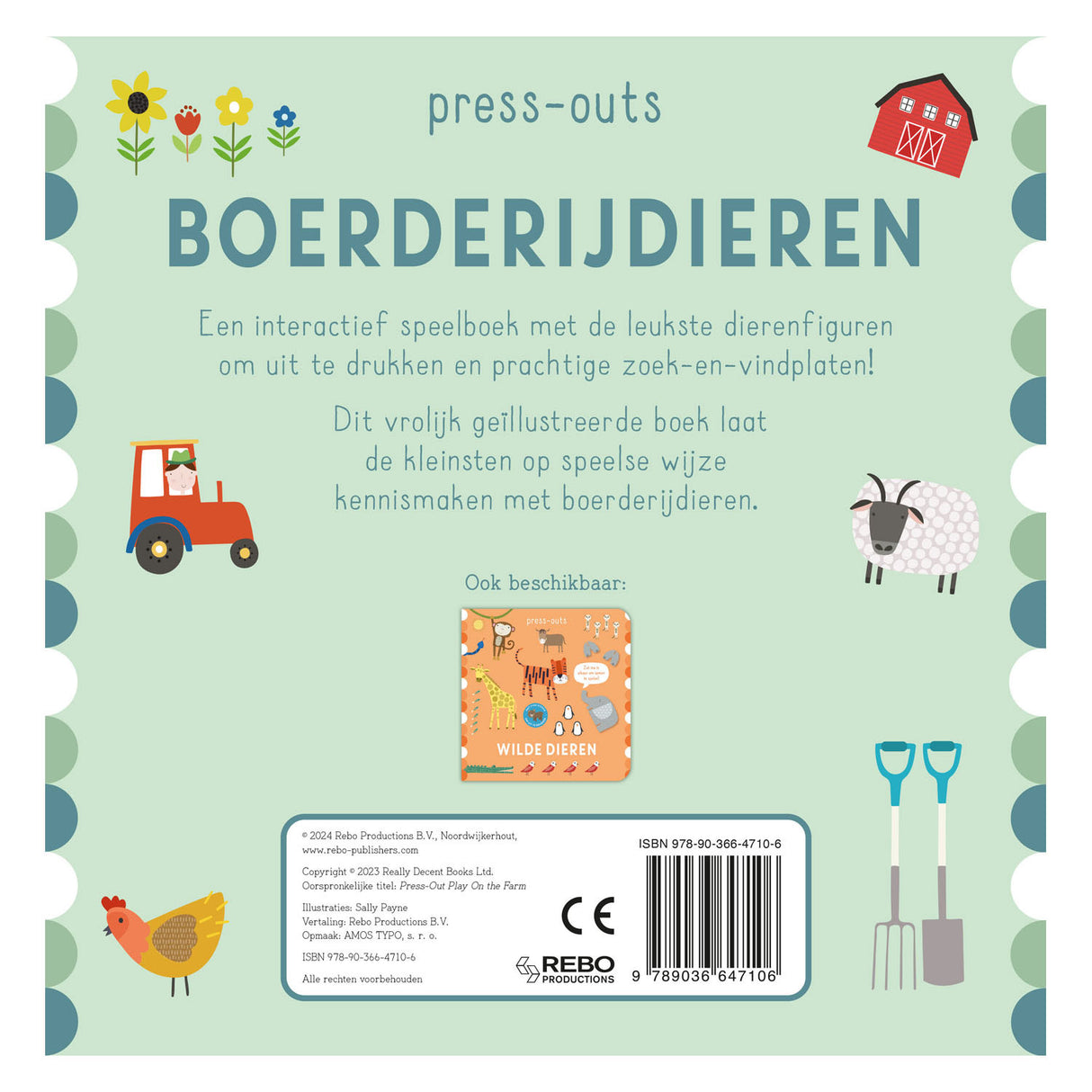 Rebo publishers kartonboek press-outs boerderijdieren