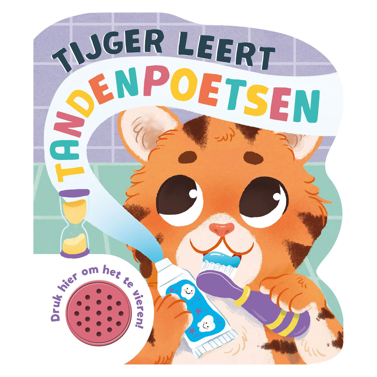 Le tigre des éditeurs Rebo apprend le son du brossage des dents